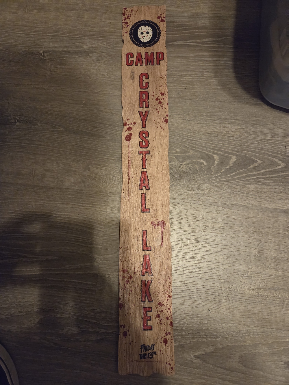 Camp Crystal Lake Wooden Wall Sign
